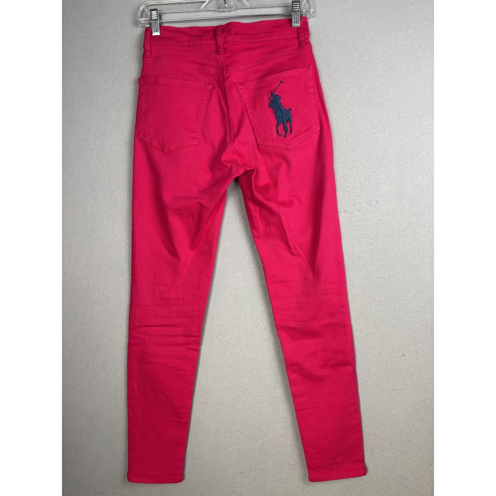 Polo Ralph Lauren Jeans Womens 26R Skinny Stretch Large Pony Embroidered Pants